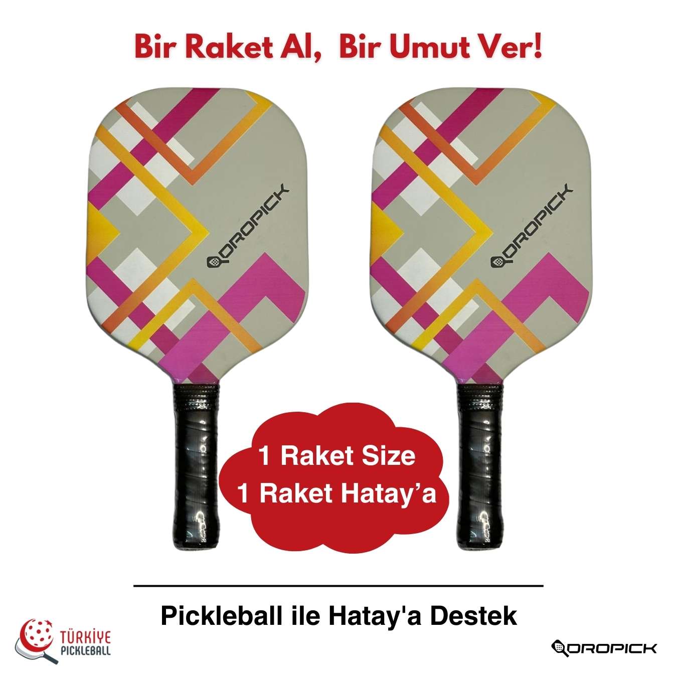 Dropick Common Elite Pro Fiber Glass Pickleball Raketi