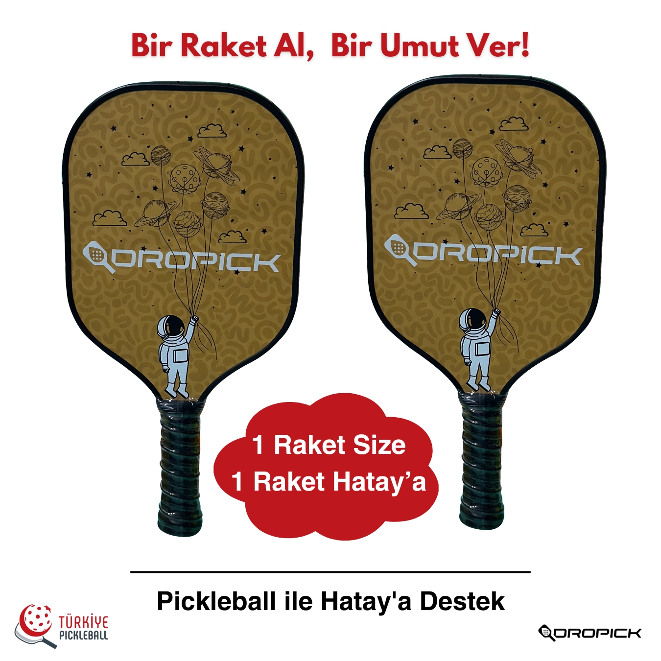 Dropick Space Pro Serisi Karbon Fiber Pickleball Raketi