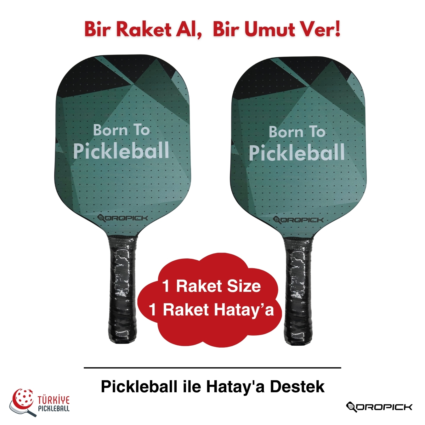 Dropick Born Elite Pro Fiberglass Çerçevesiz Pickleball Raket