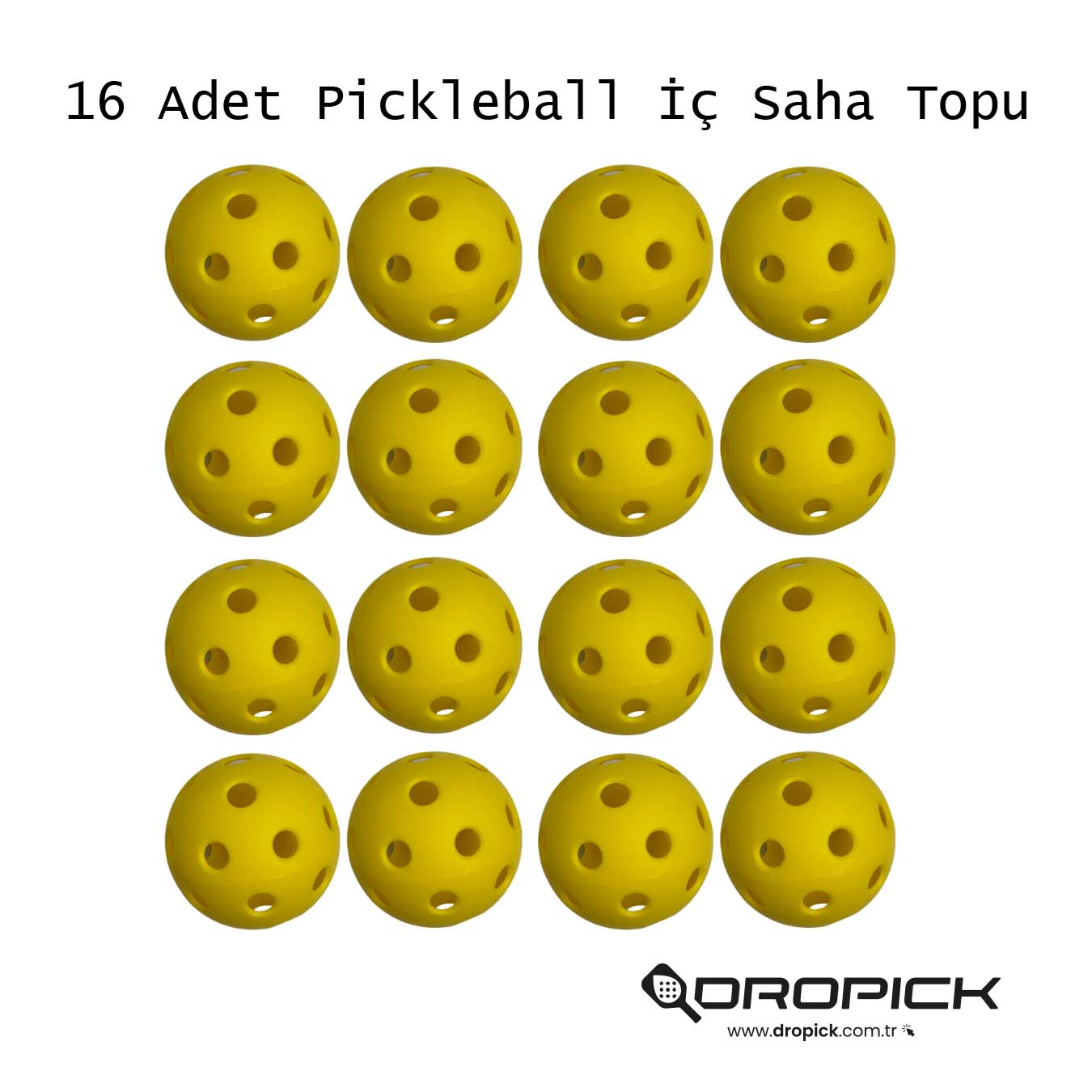 Pickleball İç Saha Topu 16 lı