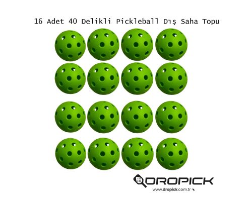 Pickleball Dış Saha Topu 16'lı